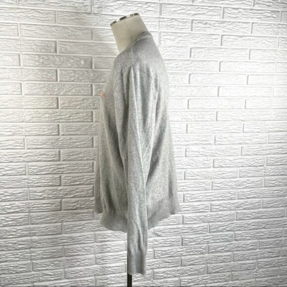 American Eagle Outfitters Classic Fit V-Neck Sweater Grey Orange Size XL - Picture 5 of 6